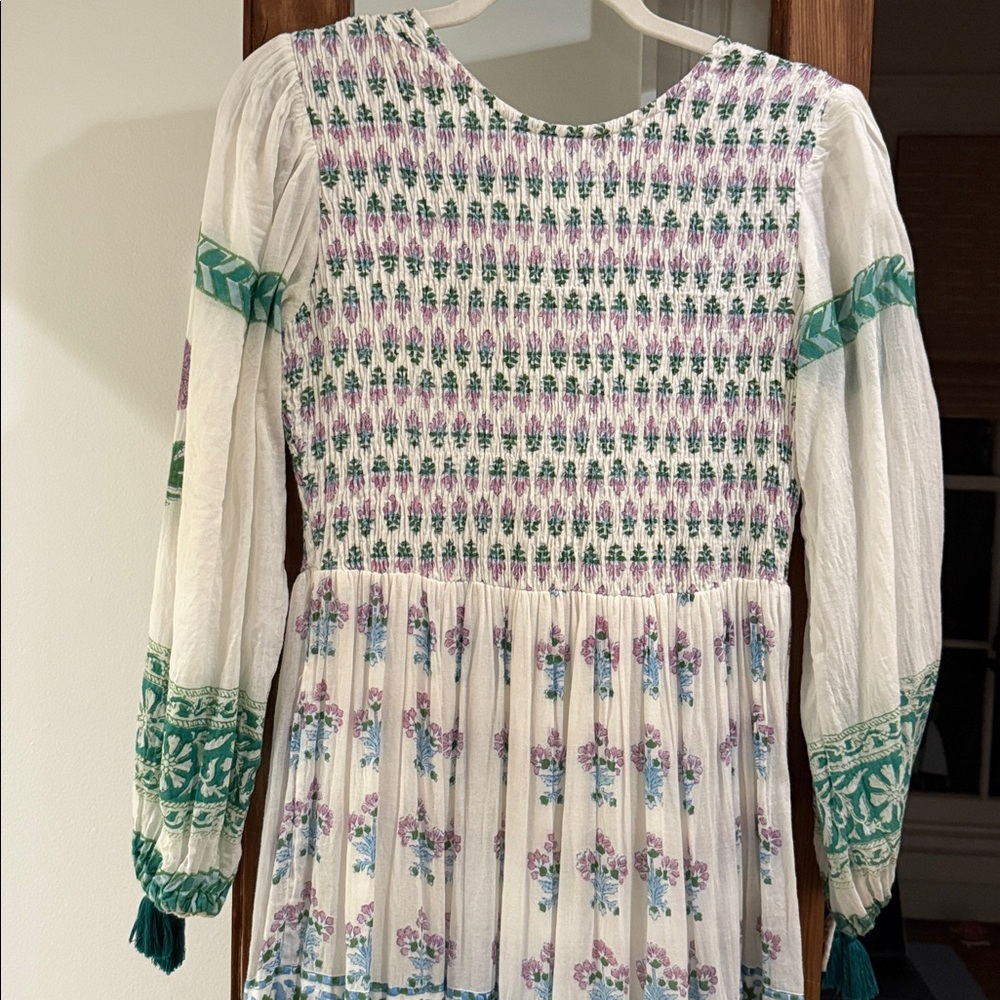 OLIPHANT- Smocked Top Ballon Sleeve Maxi Dress- Size Small